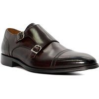 Dune Saloon Leder Herren Braune Doppel-Monk-Schuhe