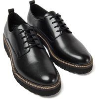 Pod Kris Leder Damen Schwarz Derby Schuhe