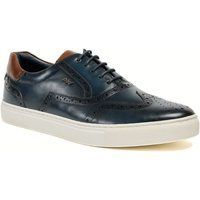 Pod Dobbs Leder Herren Marineblau Brogues Schuhe