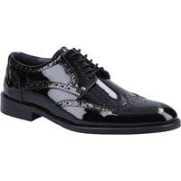 Hush Puppies Dustin Brogue Lackleder Herren Schwarze Lackbrogues Schuhe