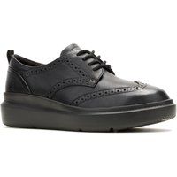 Hush Puppies Joy Leder Damen Schwarz/Schwarz Brogues Schuhe