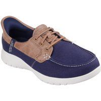 Skechers Palmilla Textil Damen Bootsschuhe in Marineblau