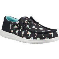 HEYDUDE Wally Funk Party Palm Baumwolle Herren Schwarz/Multi Mokassins Schuhe