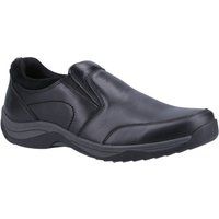 Hush Puppies Donald Leder Herren Schwarz Mokassins Schuhe