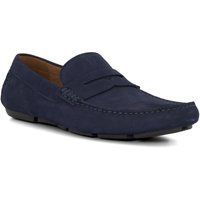 Dune Bradlay Wildleder Herren Blau Mokassinschuhe