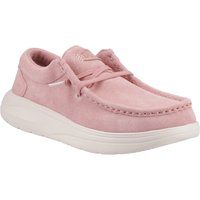 HEYDUDE Wendy COMF Wildleder Damen Mokassins Schuhe in Rosenpink/Flüsterpink