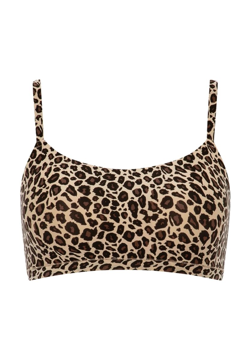 Kabelloses Komfort-Bralette mit Leopardenmuster