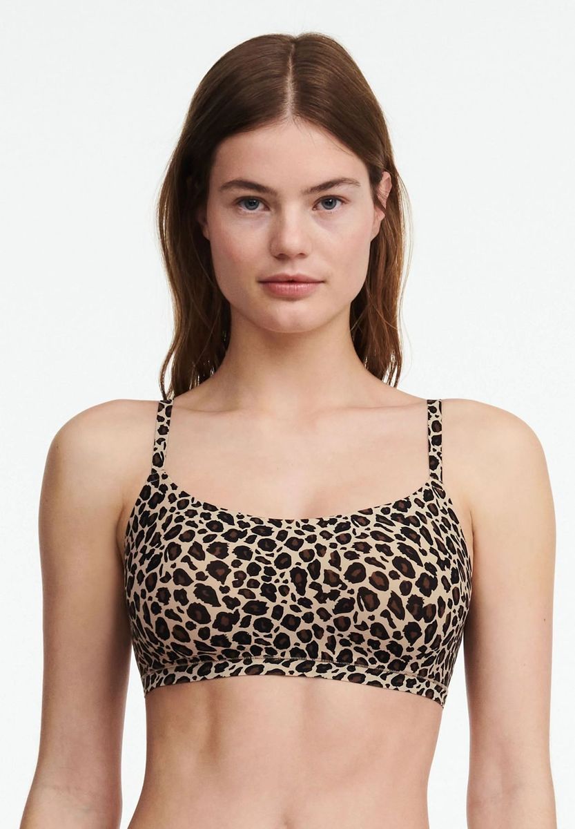 Kabelloses Komfort-Bralette mit Leopardenmuster