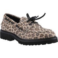 Hush Puppies Geri Wildleder Damen Leoparden Mokassins