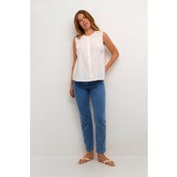 Kurzarm-Bluse Regular fit Chalk white