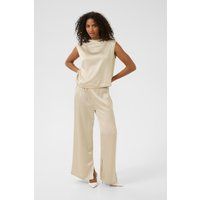 Ärmellose Bluse Loose fit Feather Gray beige