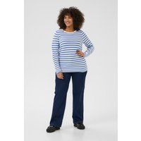 Gestreifter Baumwoll Strickpullover Regular Fit