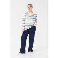 Gestreifter Baumwoll Strickpullover Regular Fit