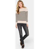 Strickpullover Gerade Passform black offwhite