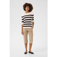 Gestreifter Strickpullover mit Relaxed Fit