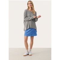 Strickpullover mit lockerer Passform in Grau