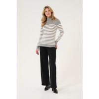 Strickpullover Slim fit grey white