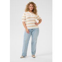 Gestreiftes Strick-Poloshirt Regular Fit