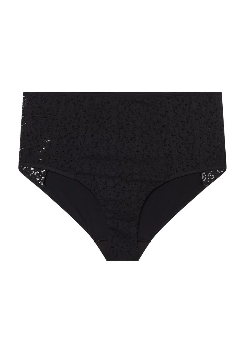 High-Waist Slip mit Spitzeneinsatz