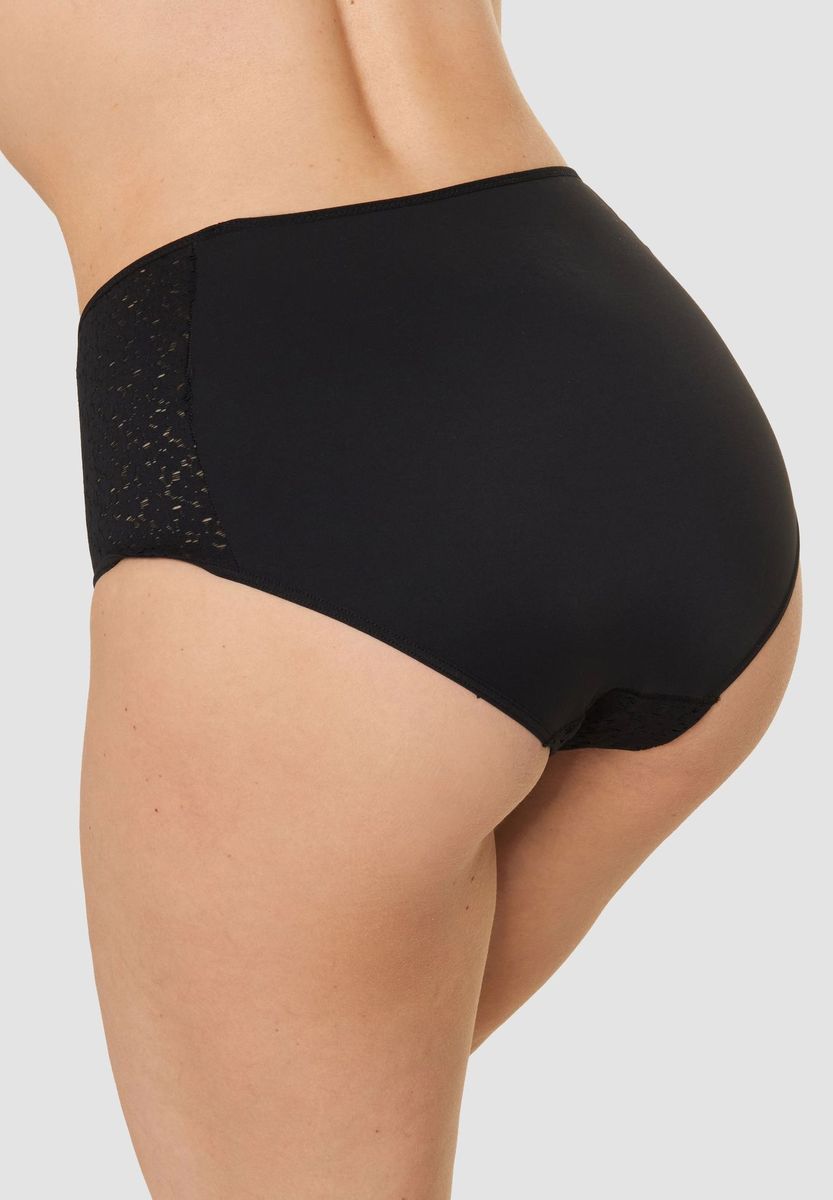 High-Waist Slip mit Spitzeneinsatz