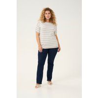 Gestreifter Strickpullover Lockere Passform