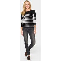 Strickpullover Oversize fit black offwhite