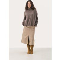 Strickpullover Lockere Passform taupe