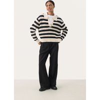 Strickpullover Gerade Passform black offwhite