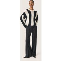 Gestreifter Strickpullover in weiter Passform