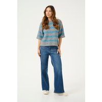 Strickpullover Loose fit blue grey multi