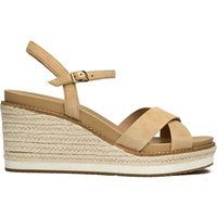 Espadrille-Sandalette mit Keilabsatz und Knöchelriemen