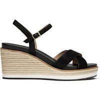 Espadrille-Sandalette mit Keilabsatz und Knöchelriemen