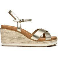 Espadrille-Sandalette mit Keilabsatz und Knöchelriemen