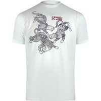 Baumwoll-T-Shirt mit Leoparden-Grafikdruck