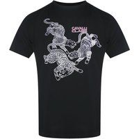 T-Shirt mit Paisley-Leoparden-Grafik