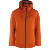 Aktive Orangefarbene Herren Parkajacke mit Kapuze