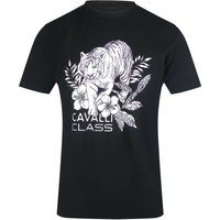 Schwarzes T-Shirt mit Tigergrafik
