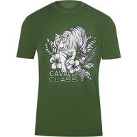 Baumwoll T-Shirt mit Tiger Grafikprint