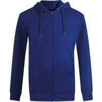 Herren Irisblauer Kapuzenpullover mit Reißverschluss