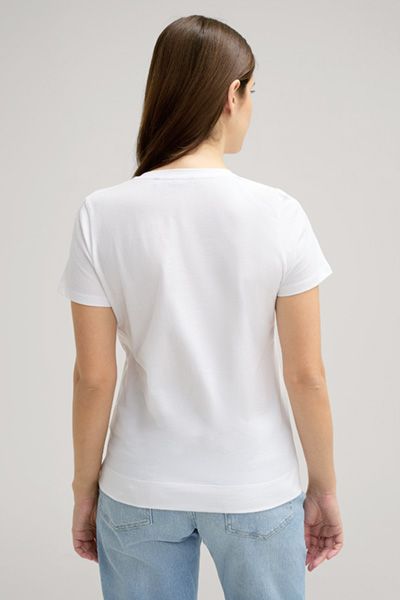 Joop! Uni Weißes Baumwoll T-Shirt mit V-Ausschnitt Basic