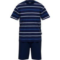 Herren Gestreifter Kurzer Schlafanzug Set