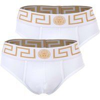 Baumwollslips mit Logo-Bund im Doppelpack
