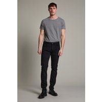 Schwarze Straight Fit Jeans aus Denim
