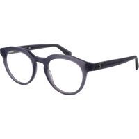 Runde Vollrandbrille aus grauem Acetat