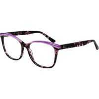 Cat-Eye Acetat Brille mit lila Details