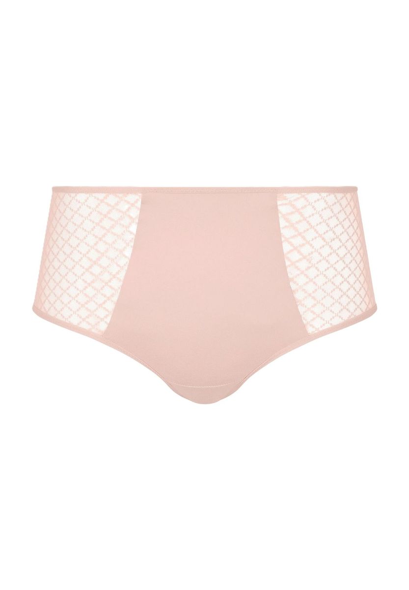 Taillenhoher Slip mit Spitzeneinsatz