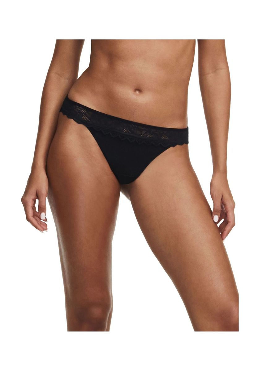 Tanga-Slip mit floraler Spitzeneinfassung