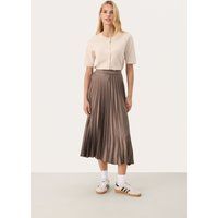 Eleganter Plissee A-Linien Midirock