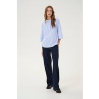 Kurzarm-Bluse Loose fit blue white