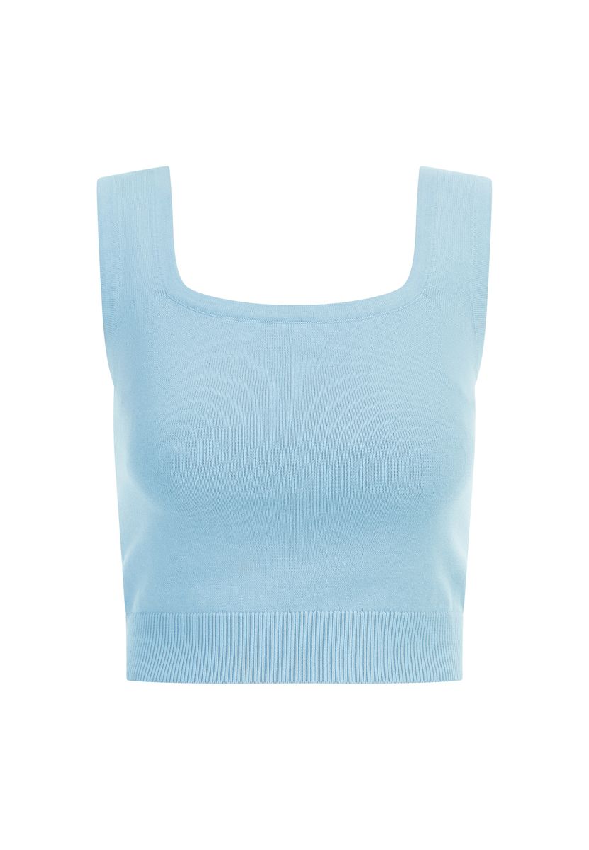 Mymo Strickoberteil Damen hellblau
